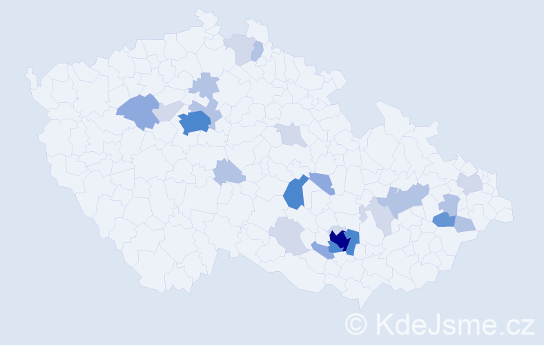 Příjmení: 'Pikula', počet výskytů 76 v celé ČR