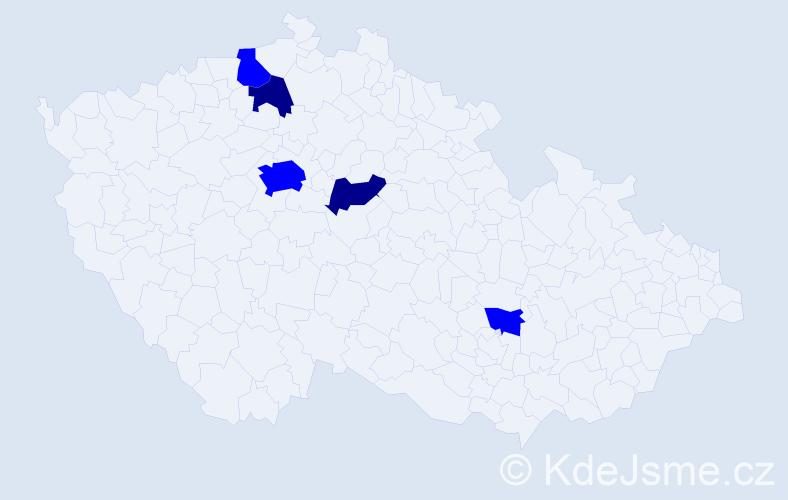 Příjmení: 'Labaiová', počet výskytů 7 v celé ČR