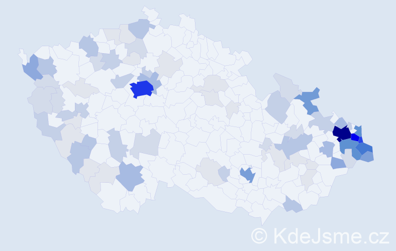 Příjmení: 'Baron', počet výskytů 313 v celé ČR