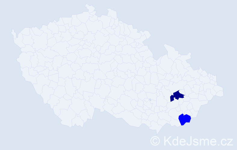 Příjmení: 'Babitsová', počet výskytů 3 v celé ČR