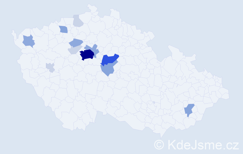 Příjmení: 'Klepiš', počet výskytů 39 v celé ČR