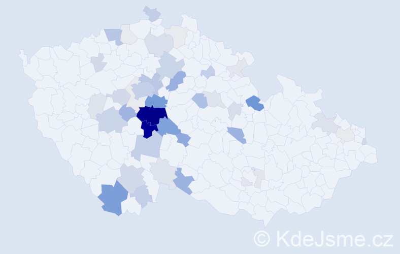 Příjmení: 'Červ', počet výskytů 168 v celé ČR