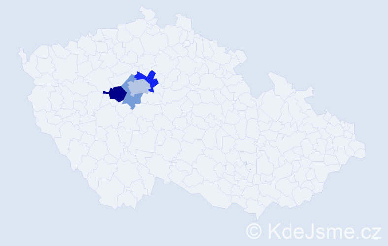 Příjmení: 'Kolmer', počet výskytů 8 v celé ČR