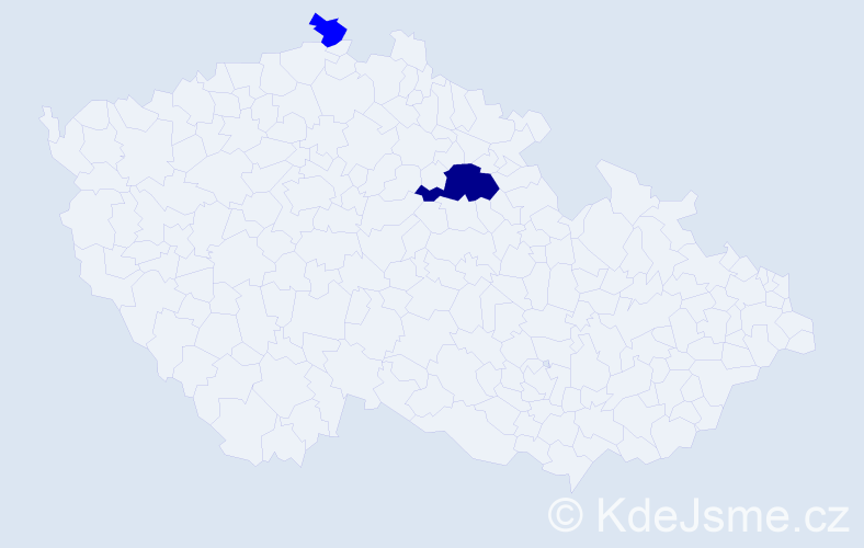 Příjmení: 'Skáčik', počet výskytů 5 v celé ČR