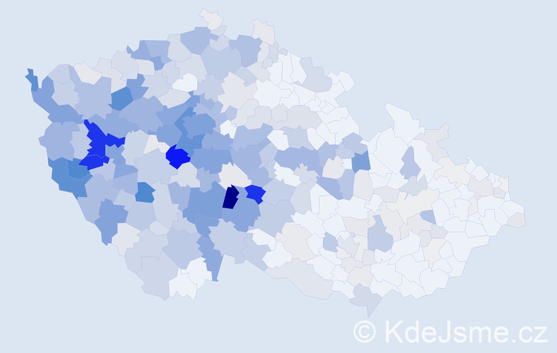 Příjmení: 'Dolejš', počet výskytů 1424 v celé ČR
