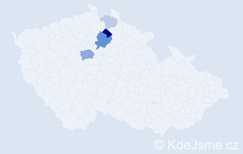 Příjmení: 'Bukvičková', počet výskytů 18 v celé ČR