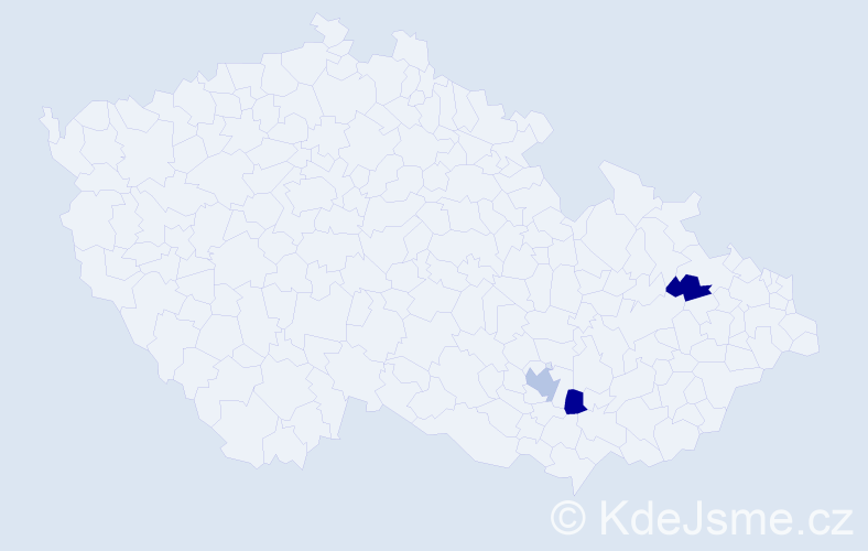 Příjmení: 'Fluss', počet výskytů 9 v celé ČR
