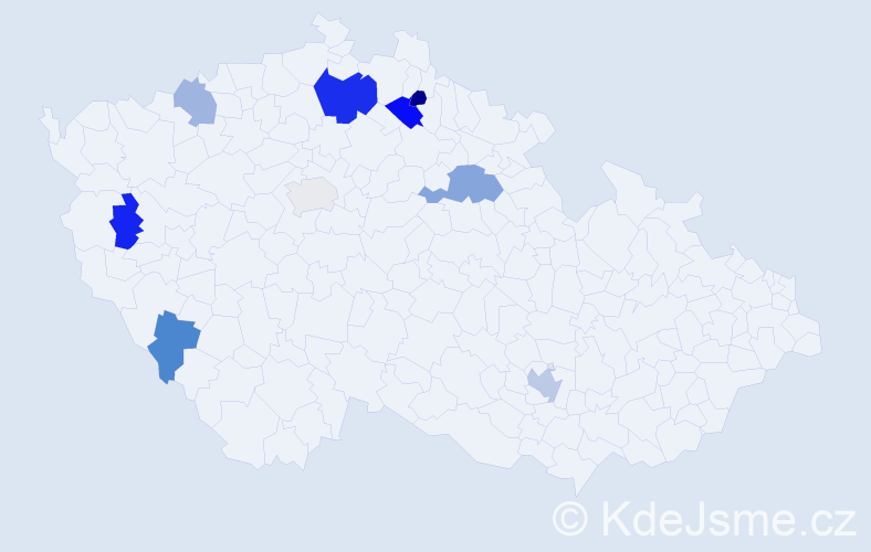 Příjmení: 'Heininger', počet výskytů 15 v celé ČR