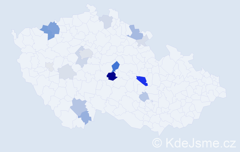 Příjmení: 'Misar', počet výskytů 48 v celé ČR