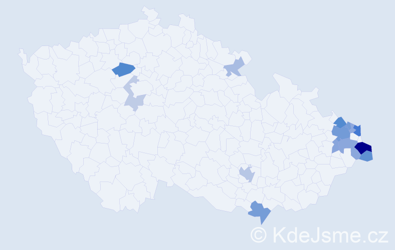 Příjmení: 'Krawczyk', počet výskytů 34 v celé ČR