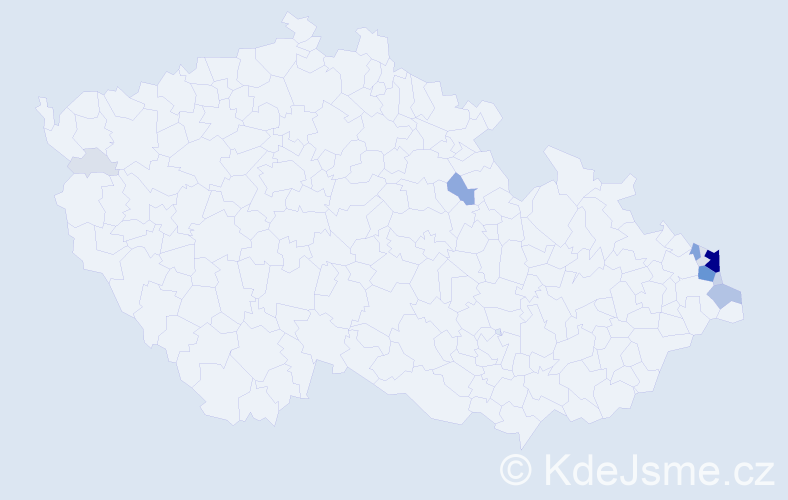 Příjmení: 'Szotková', počet výskytů 50 v celé ČR