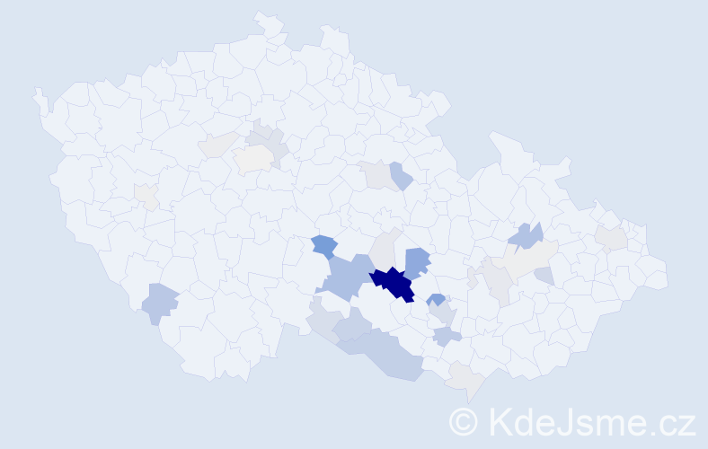 Příjmení: 'Kaman', počet výskytů 113 v celé ČR