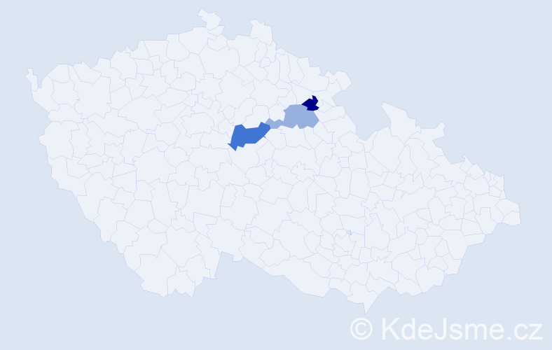 Příjmení: 'Bushgjokaj', počet výskytů 4 v celé ČR