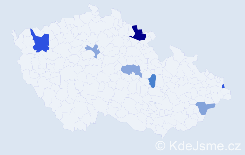 Příjmení: 'Austin', počet výskytů 12 v celé ČR