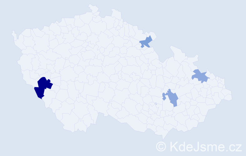 Příjmení: 'Kubalaková', počet výskytů 6 v celé ČR