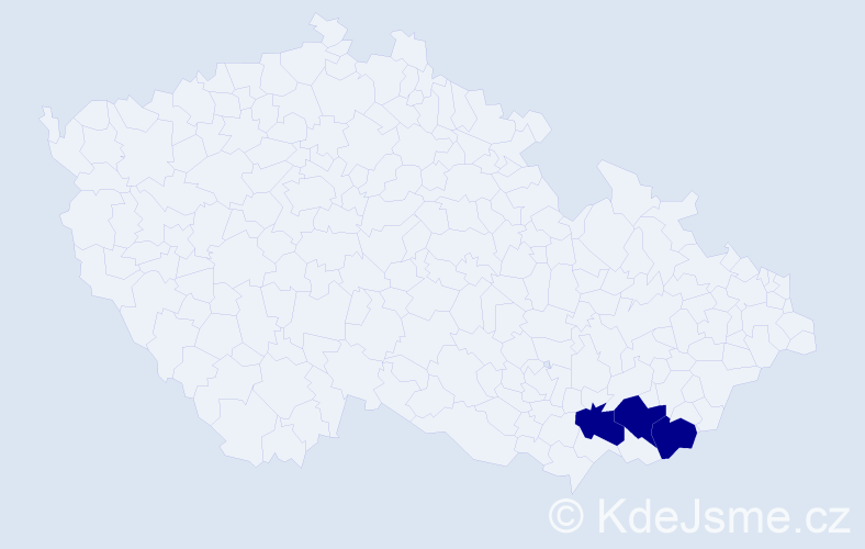 Příjmení: 'Zancová', počet výskytů 3 v celé ČR