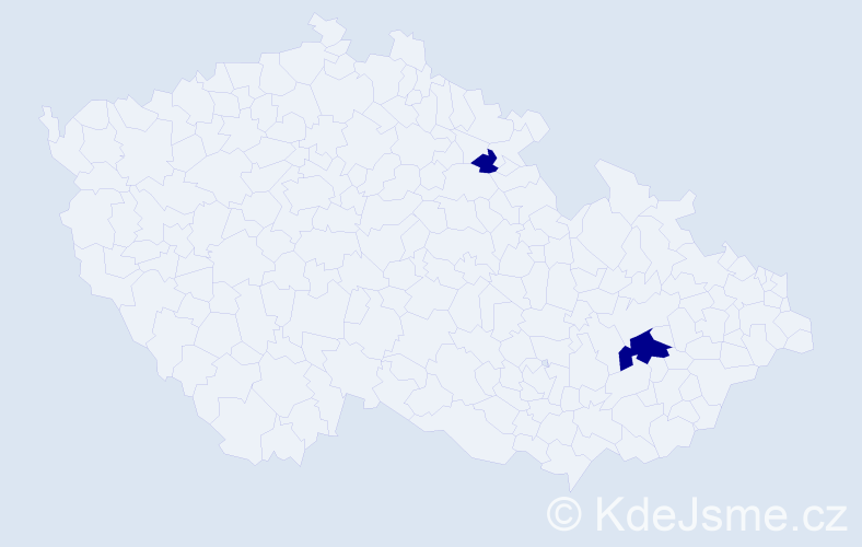 Příjmení: 'Kropel', počet výskytů 2 v celé ČR