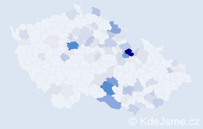 Příjmení: 'Mikyska', počet výskytů 326 v celé ČR
