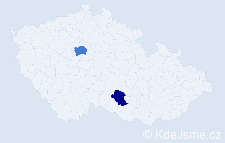 Příjmení: 'Rimbalová', počet výskytů 6 v celé ČR