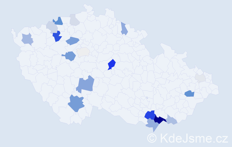 Příjmení: 'Chrenka', počet výskytů 51 v celé ČR