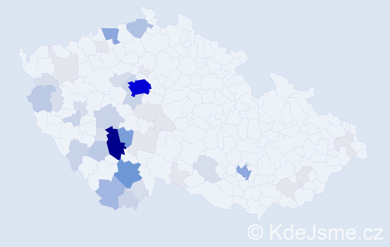 Příjmení: 'Kostohryz', počet výskytů 169 v celé ČR