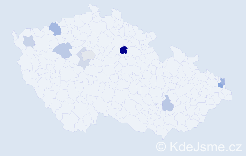 Příjmení: 'Treichel', počet výskytů 17 v celé ČR