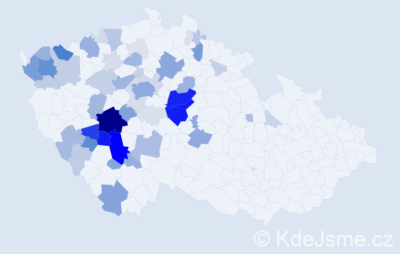 Příjmení: 'Převrátil', počet výskytů 233 v celé ČR