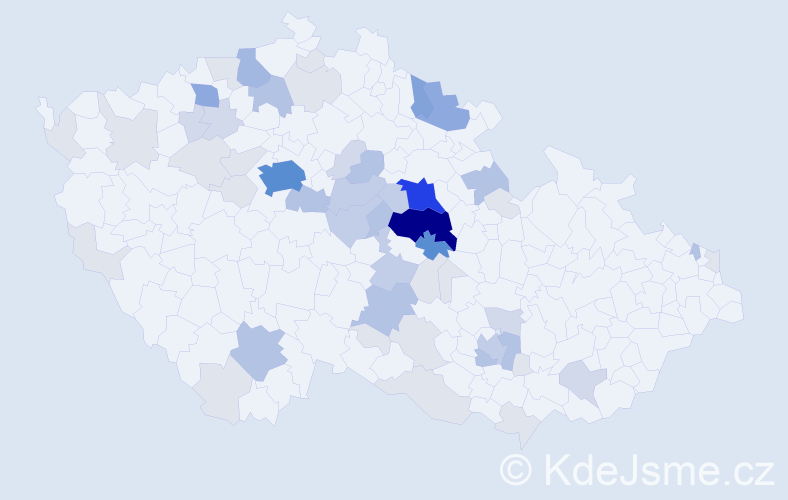 Příjmení: 'Licek', počet výskytů 186 v celé ČR