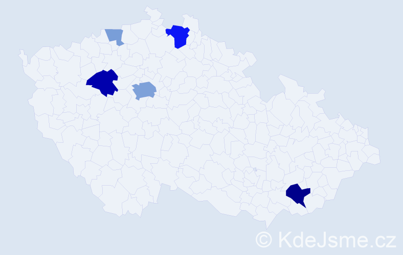 Příjmení: 'Stričko', počet výskytů 16 v celé ČR