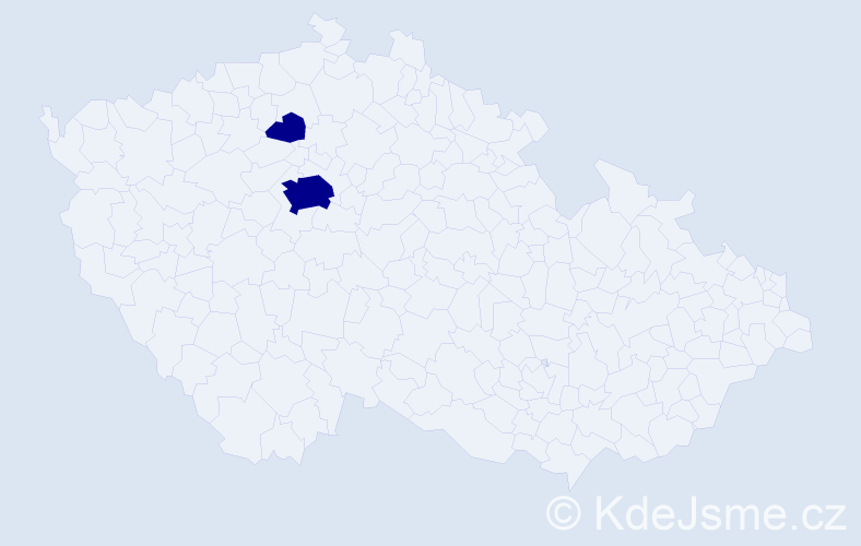 Příjmení: 'Devri', počet výskytů 2 v celé ČR