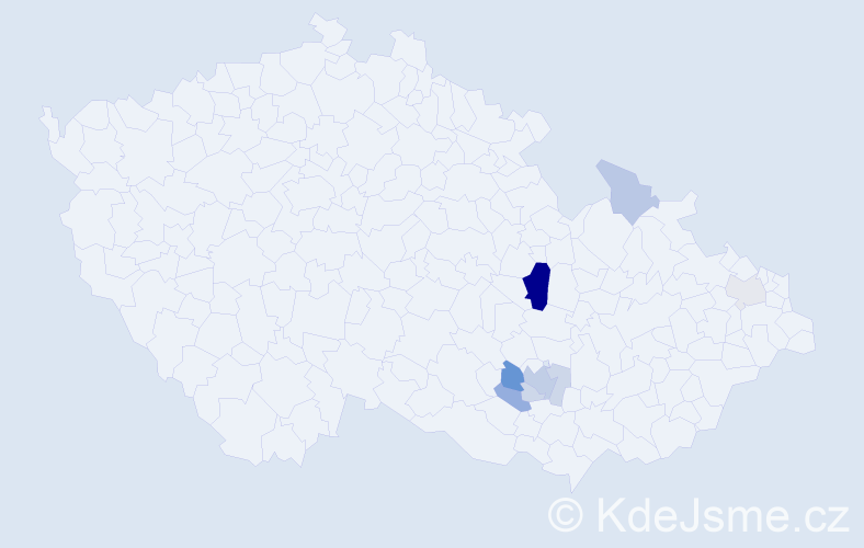 Příjmení: 'Šimerlová', počet výskytů 18 v celé ČR
