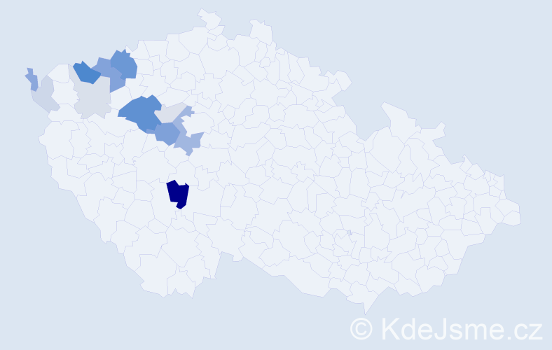 Příjmení: 'Kreisslová', počet výskytů 37 v celé ČR