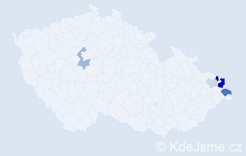 Příjmení: 'Gałuszka', počet výskytů 15 v celé ČR