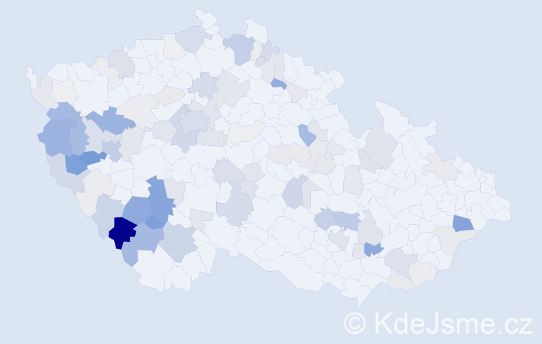 Příjmení: 'Roučka', počet výskytů 382 v celé ČR