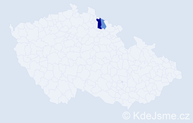 Příjmení: 'Möhvald', počet výskytů 3 v celé ČR
