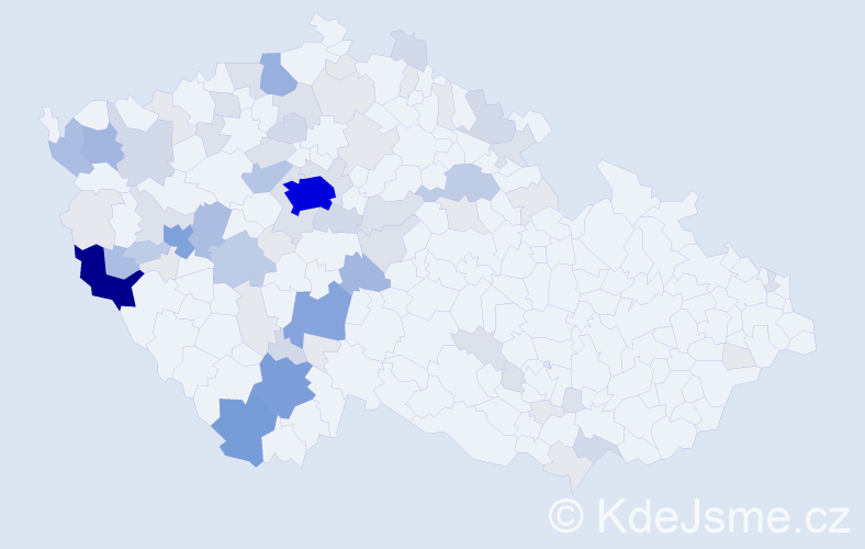 Příjmení: 'Mlezivová', počet výskytů 281 v celé ČR