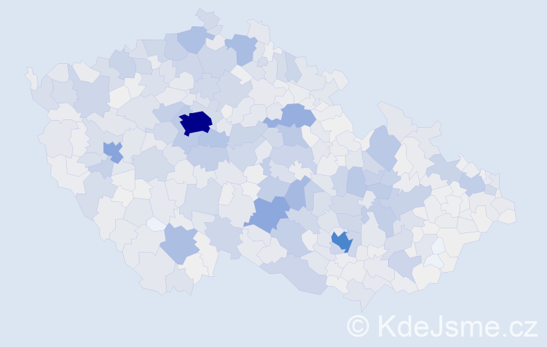 Příjmení: 'Havlíček', počet výskytů 5183 v celé ČR