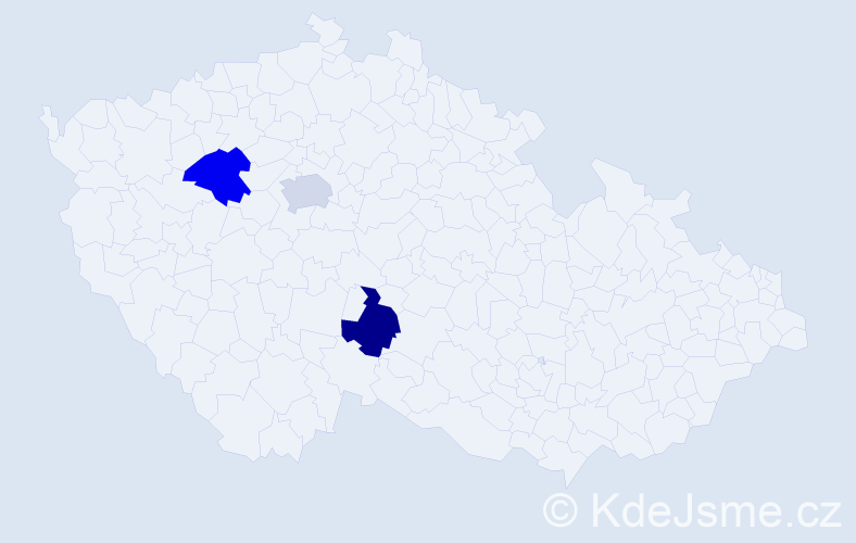 Příjmení: 'Dyuk', počet výskytů 3 v celé ČR