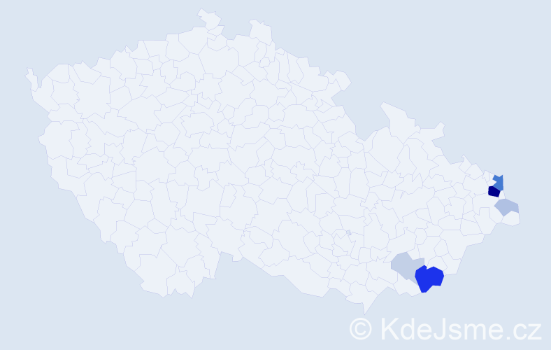 Příjmení: 'Szymurdová', počet výskytů 23 v celé ČR
