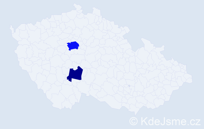 Příjmení: 'Kranjčević', počet výskytů 8 v celé ČR