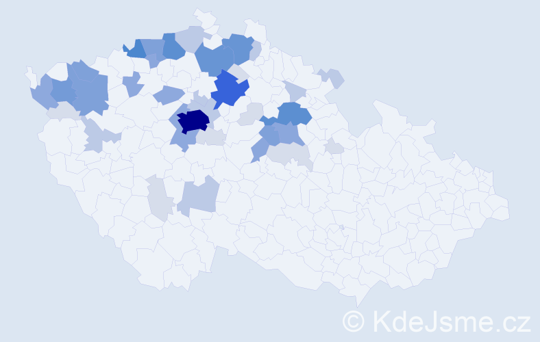 Příjmení: 'Poživil', počet výskytů 142 v celé ČR
