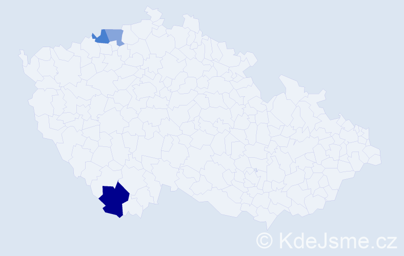 Příjmení: 'Kühlová', počet výskytů 4 v celé ČR