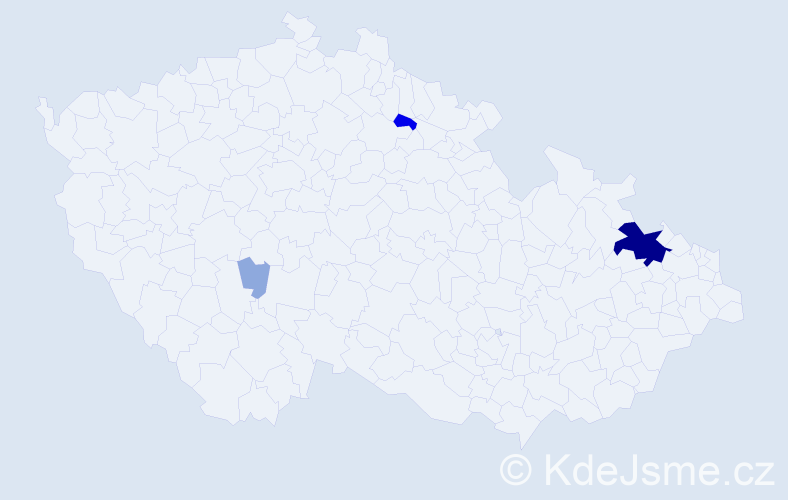 Příjmení: 'Selvek', počet výskytů 12 v celé ČR
