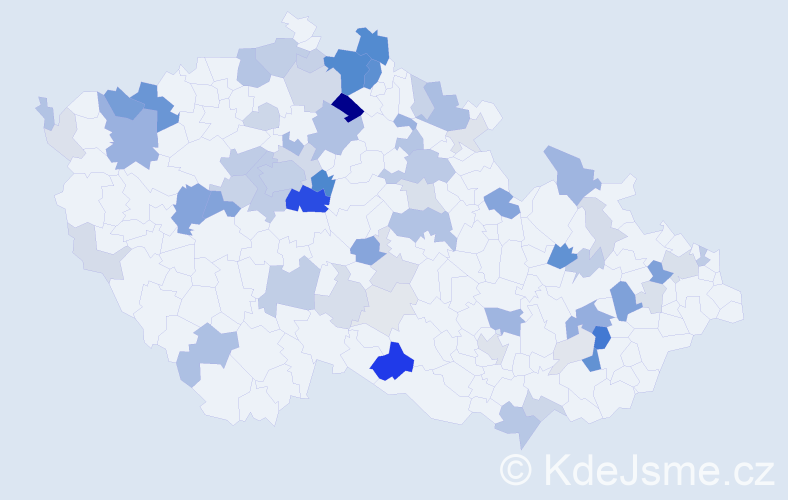 Příjmení: 'Hybnerová', počet výskytů 240 v celé ČR