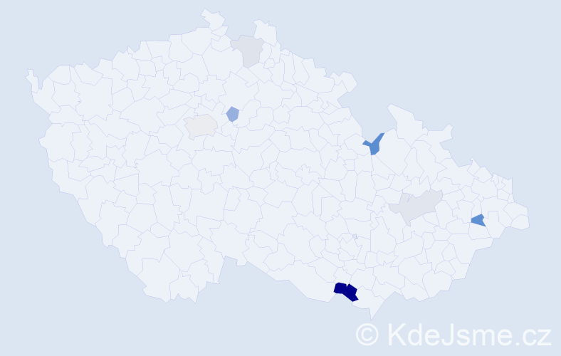 Příjmení: 'Polončák', počet výskytů 13 v celé ČR