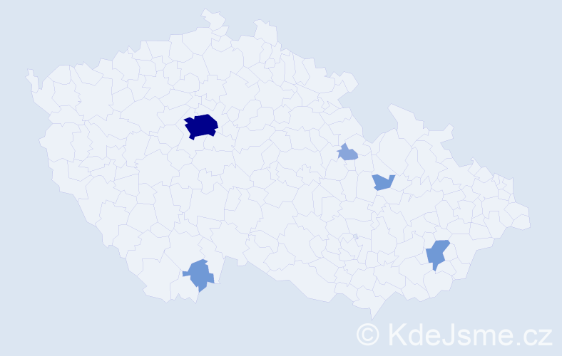 Příjmení: 'Castillo', počet výskytů 20 v celé ČR