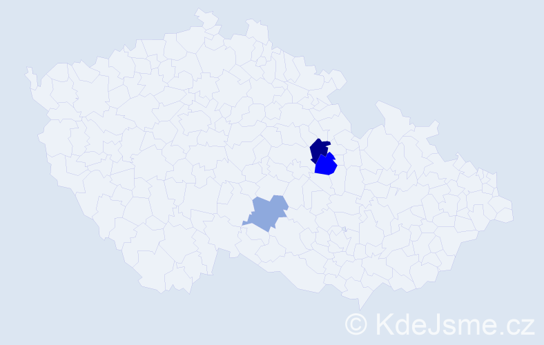 Příjmení: 'Bresto', počet výskytů 10 v celé ČR