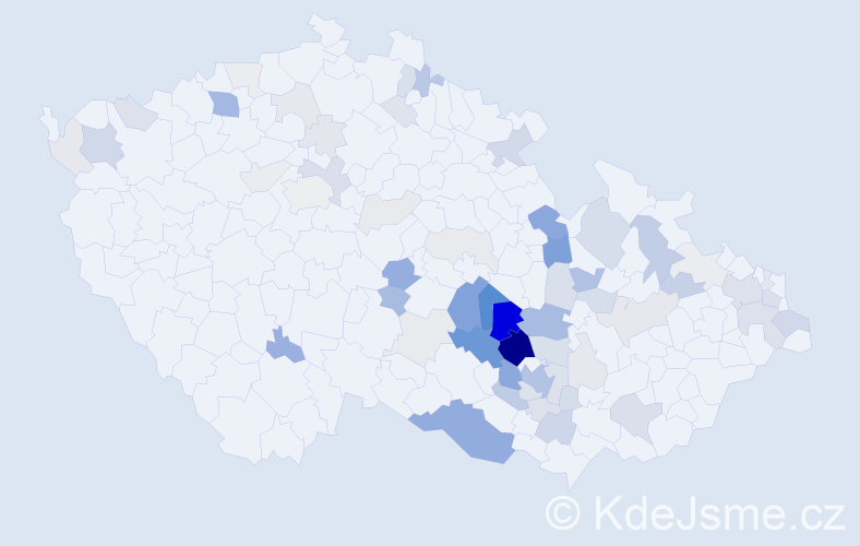 Příjmení: 'Hamřík', počet výskytů 209 v celé ČR