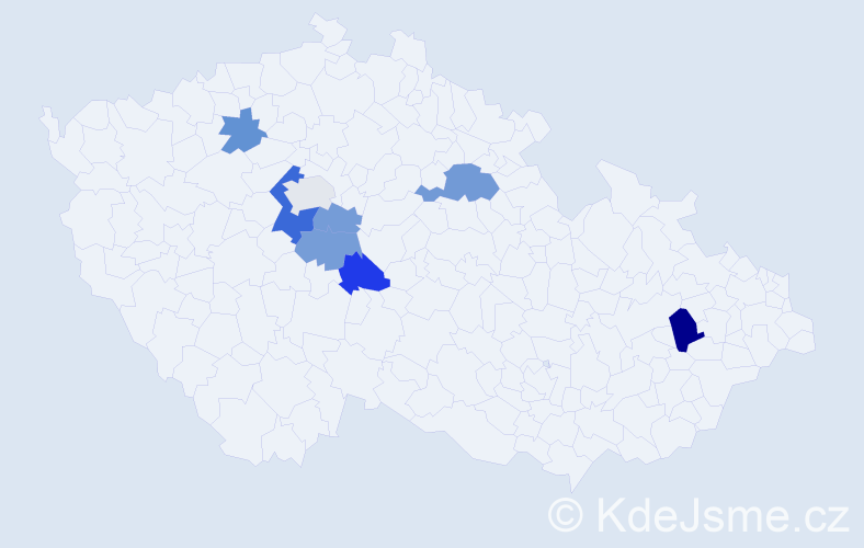 Příjmení: 'Sooky', počet výskytů 12 v celé ČR