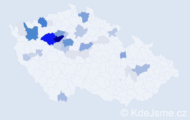 Příjmení: 'Rohla', počet výskytů 148 v celé ČR